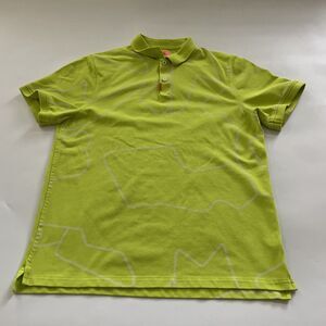 Nike Polo Shirt Men Medium Lime Green‎ Dri Fit Performance Golf Tennis Preppy